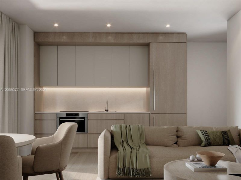 Furnished interior view inside a new home in , Miami (Image 10).