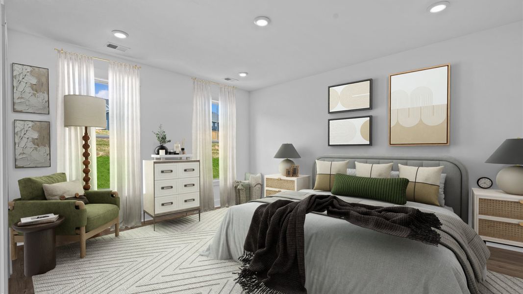 Representative furnished interior of a home built from the Oakleigh by DRB Homes in Pinebrook, Woodruff (Image 30).