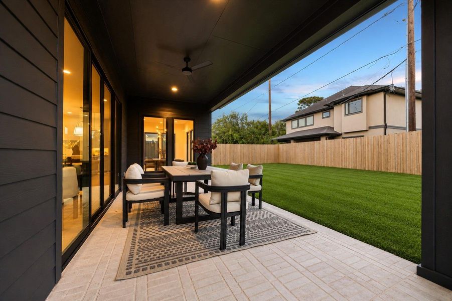 Exterior details and patio area of a home in , Houston (Image 3).