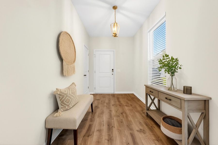 Furnished interior view inside a new home in Jasmine Point at Lakes of Cane Bay, Summerville (Image 11).