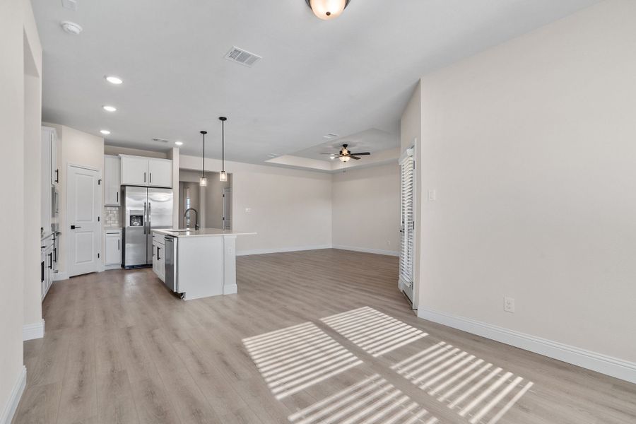 Representative unfurnished interior of a home built from the The Holly F by Davidson Homes LLC in Saddle Creek Ranch, Cibolo (Image 15). Representative unfurnished interior of a home built from the The Holly F by Davidson Homes LLC in Saddle Creek Ranch, Cibolo (Image 15).