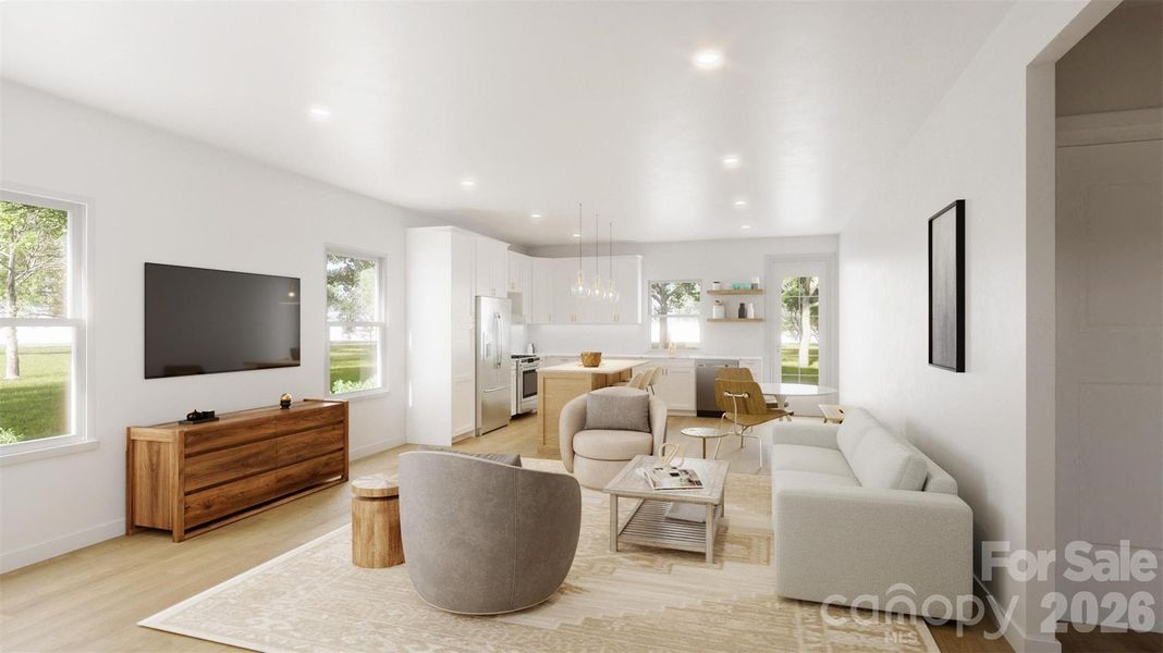 Furnished interior view inside a new home in , Statesville (Image 3).