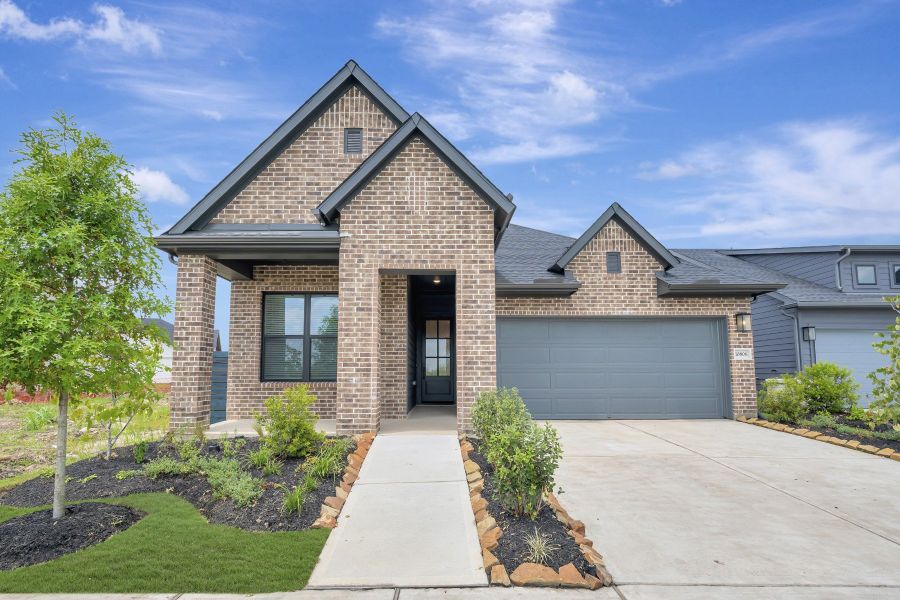 Front exterior of a new home in Austin Point - Terrace Collection, Richmond, TX, highlighting curb appeal (Image 26).
