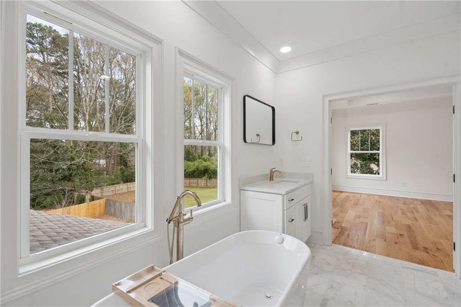 Furnished interior view inside a new home in , Atlanta (Image 9). Furnished interior view inside a new home in , Atlanta (Image 9).