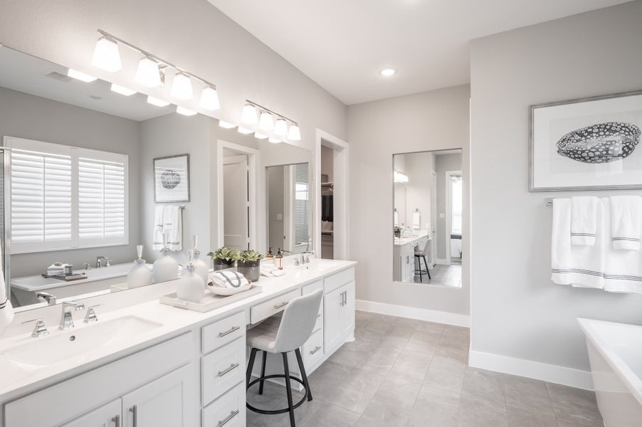 Representative furnished interior of a home built from the Barnhart by Tri Pointe Homes in Dunham Pointe, Cypress (Image 19).