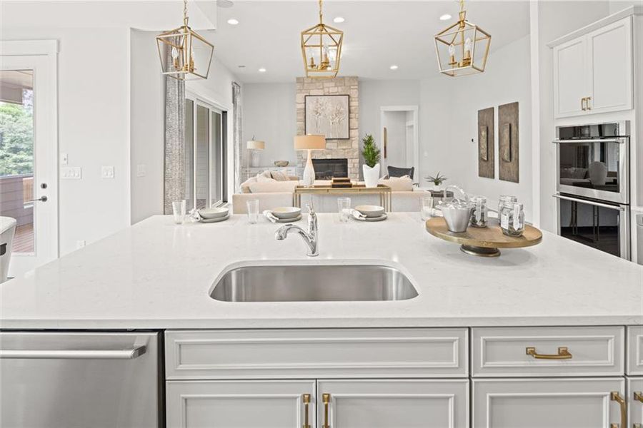 Furnished interior view inside a new home in Soleil Belmont Park, Canton (Image 32).