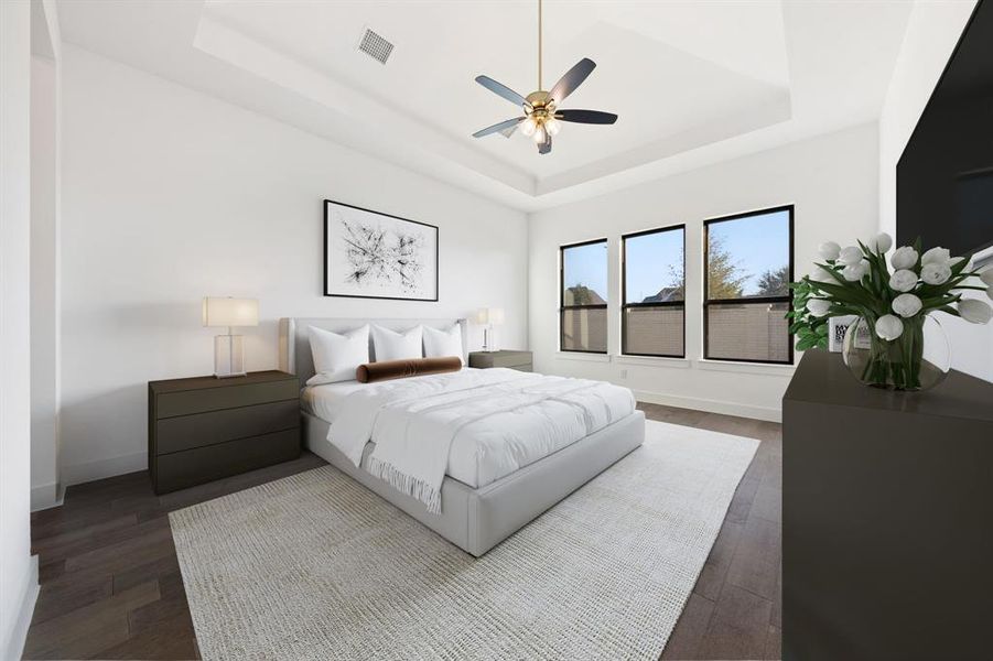 Furnished interior view inside a new home in Fields 60', Frisco (Image 13). Furnished interior view inside a new home in Fields 60', Frisco (Image 13).