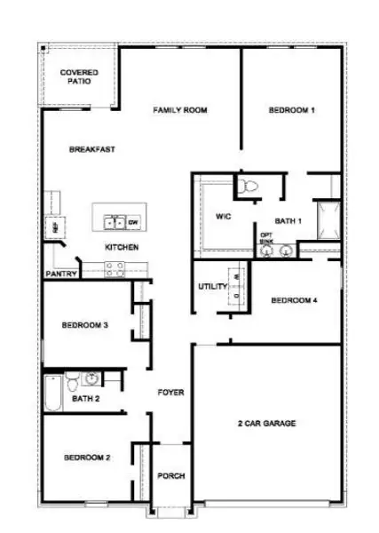 2D floor plan layout of this home in , Magnolia, TX (Image 3).