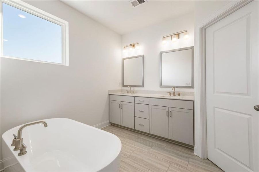 Furnished interior view inside a new home in , Sugar Hill (Image 18). Furnished interior view inside a new home in , Sugar Hill (Image 18).