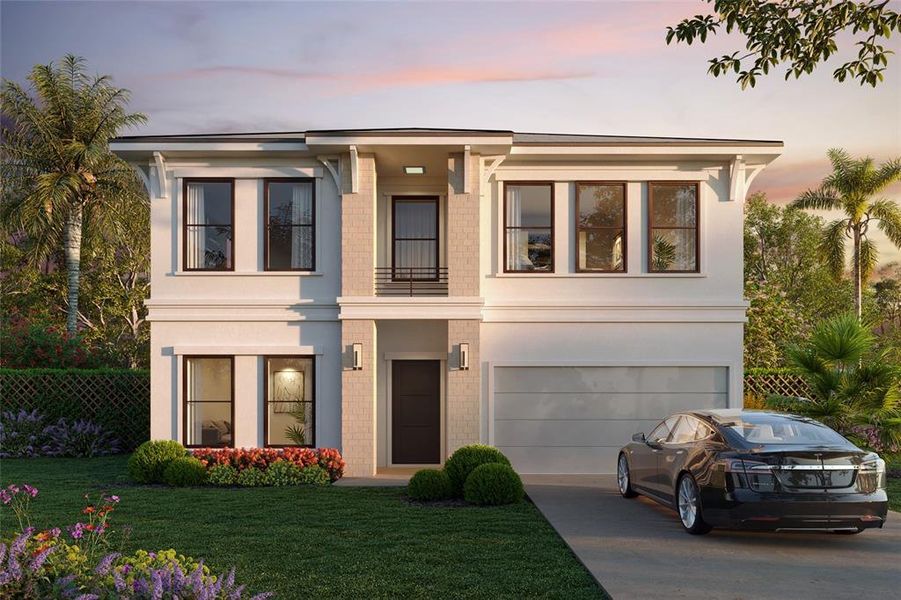 Front exterior of a new home in , Tampa, FL, highlighting curb appeal (Image 1).