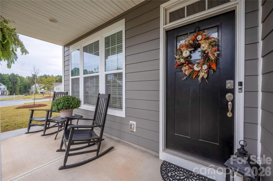 Exterior details and patio area of a home in , Troutman (Image 3).