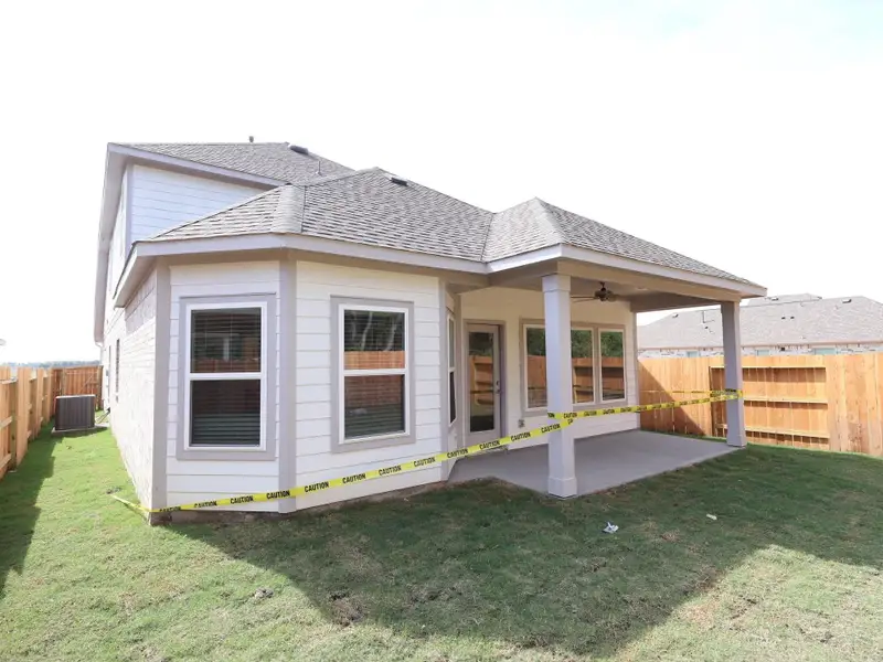 Exterior details and patio area of a home in Sorella, Tomball (Image 11).