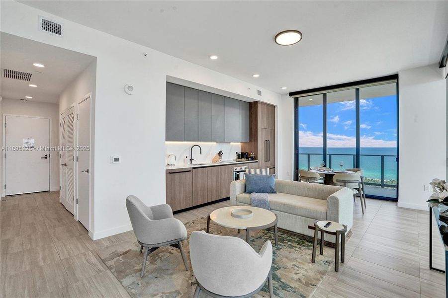 Furnished interior view inside a new home in 72 Park, Miami (Image 6).
