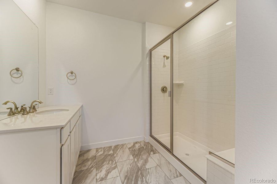 Furnished interior view inside a new home in Vermilion Creek: The Skyline Collection, Centennial (Image 9).