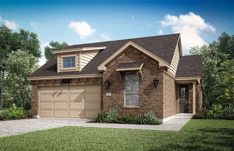 Representative exterior photo of a completed home built from the Messina by Ladera Texas in Ladera at Tavolo Park, Fort Worth, TX (Image 23). Representative exterior photo of a completed home built from the Messina by Ladera Texas in Ladera at Tavolo Park, Fort Worth, TX (Image 23).