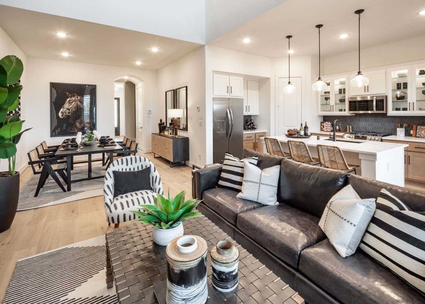 Representative furnished interior of a home built from the Chester Plan by Highland Homes in Bridgeland Central: The Cottages, Cypress (Image 4).