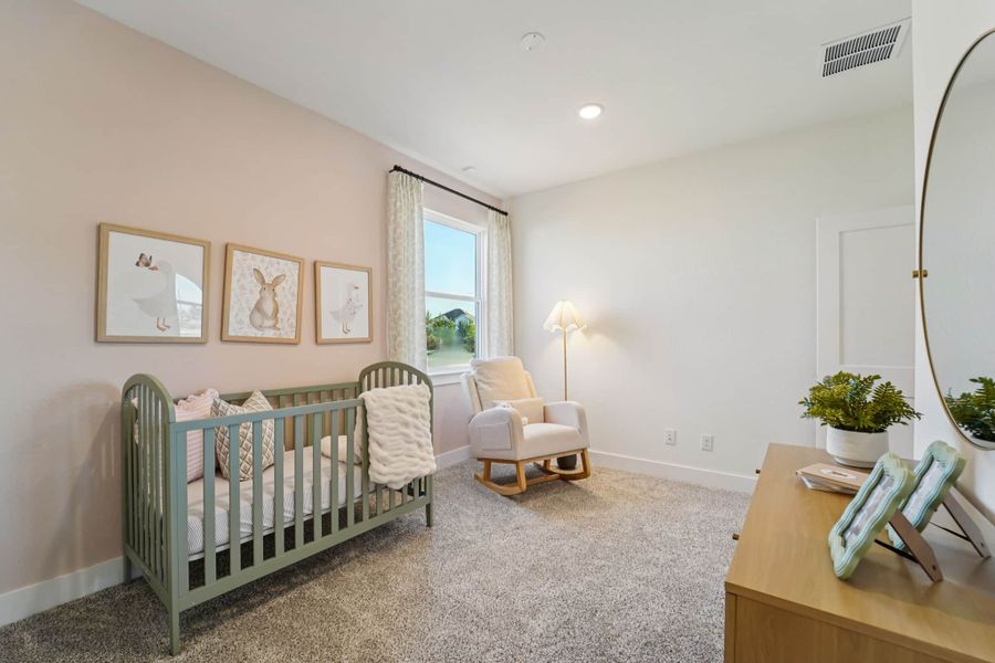 Representative furnished interior of a home built from the Margaux – Chateau Collection by Chesmar Homes in Bridgeland, Cypress (Image 16).