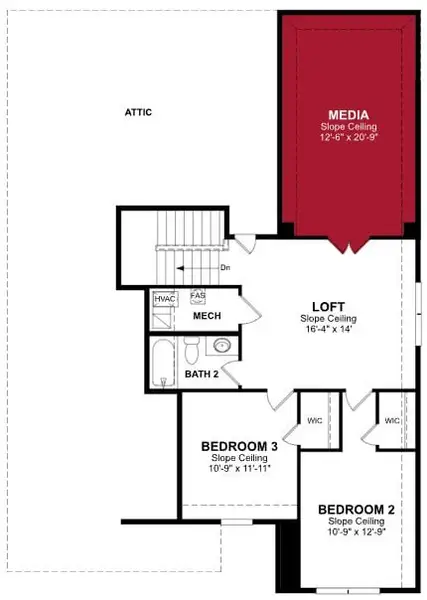 2D floor plan layout of this home in Goodland, Midlothian, TX (Image 3).