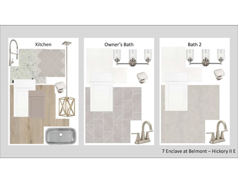 Sample of building materials used in homes in Enclave at Belmont, Belmont (Image 18).