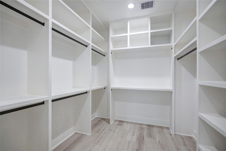 large custom walk in closet