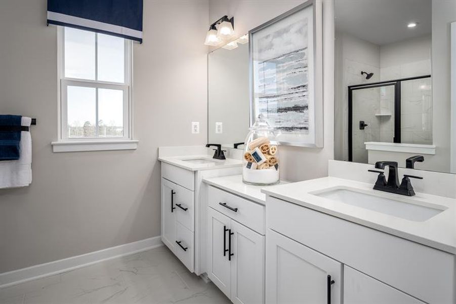 Representative furnished interior of a home built from the Serenade 4 Bedroom by Ryan Homes in Creek Water Townhomes, Fort Mill (Image 10).