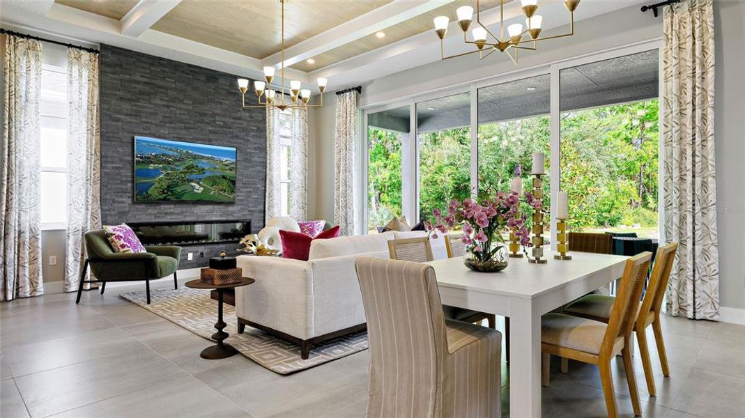 Furnished interior view inside a new home in The Reserve at Victoria, Deland (Image 15).