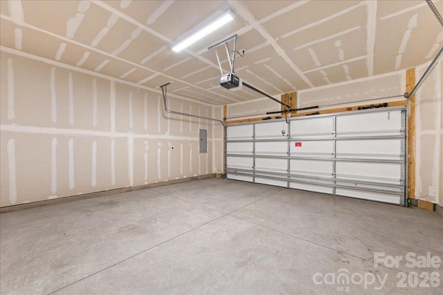 Finished 2 car garage