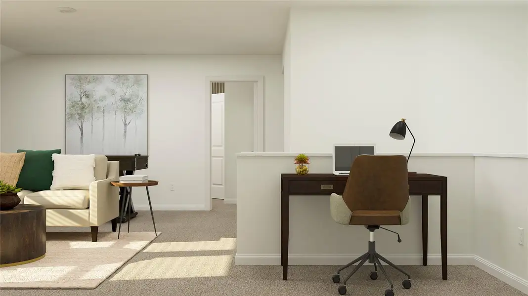 Furnished interior view inside a new home in Lively Ranch: Highlands Collection, Georgetown (Image 8).