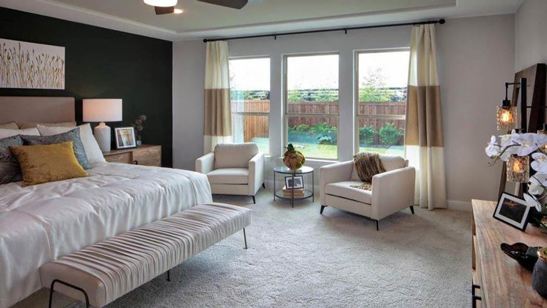 Furnished interior view inside a new home in South Oak 50s, Lakewood Village (Image 13). Furnished interior view inside a new home in South Oak 50s, Lakewood Village (Image 13).