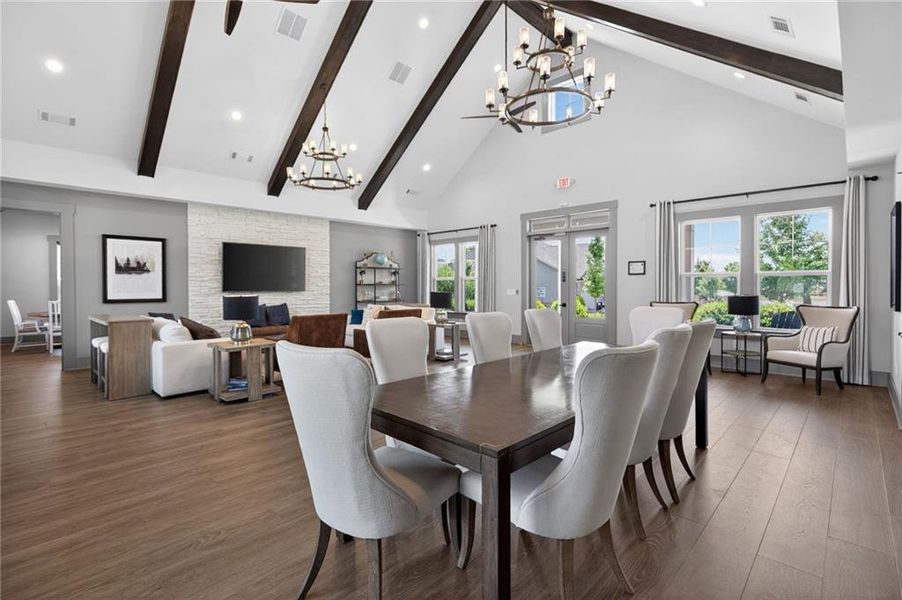 Furnished interior view inside a new home in Gatherings® at Herrington, Cumming (Image 35).