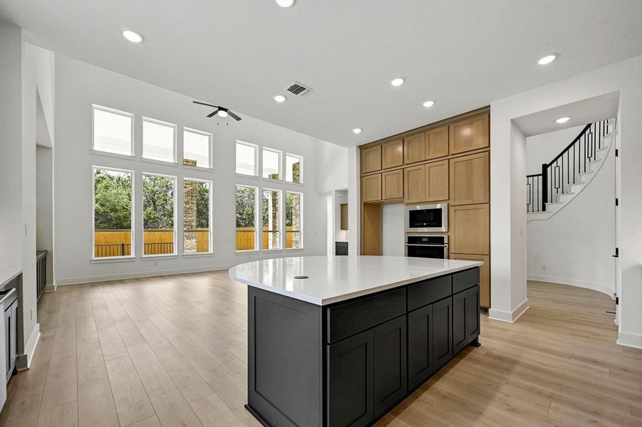 Furnished interior view inside a new home in Lariat: 70ft. lots, Liberty Hill (Image 7). Furnished interior view inside a new home in Lariat: 70ft. lots, Liberty Hill (Image 7).