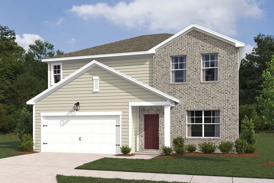 Representative exterior photo of a completed home built from the Westmore by Ashton Woods in Ascent at Arbor Ridge, La Vergne, TN (Image 2).