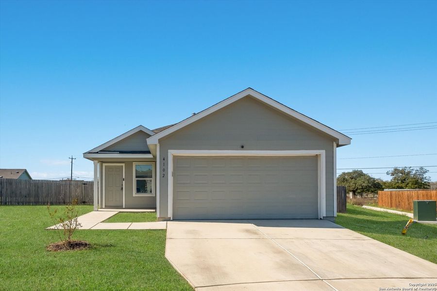 Front exterior of a new home in , San Antonio, TX, highlighting curb appeal (Image 16).