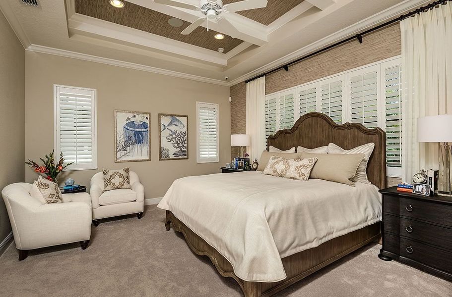 Furnished interior view inside a new home in Boca Royale Golf & Country Club at Wellen Park, Englewood (Image 7).