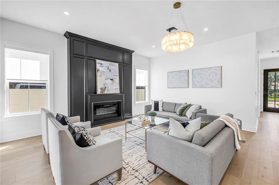 Furnished interior view inside a new home in , St. Petersburg (Image 36).