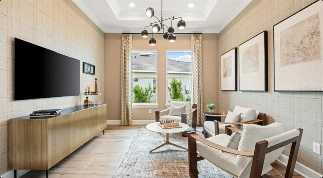 Furnished interior view inside a new home in Esplanade at Wellen Park, Englewood (Image 4).