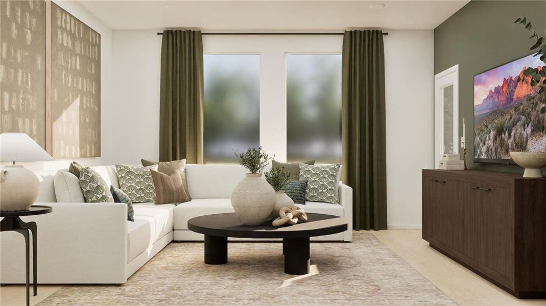 Furnished interior view inside a new home in Wellness Ridge: Eventide Collection, Clermont (Image 5). Furnished interior view inside a new home in Wellness Ridge: Eventide Collection, Clermont (Image 5).