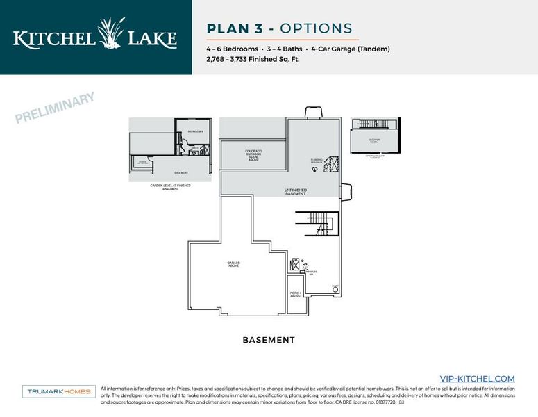 Kitchel Lake Plan 3 Floor Plan