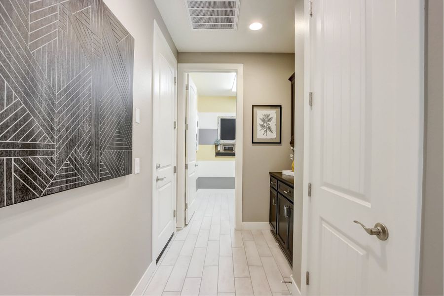 Furnished interior view inside a new home in Castillo at Anderson Parc, Buckeye (Image 27). Furnished interior view inside a new home in Castillo at Anderson Parc, Buckeye (Image 27).