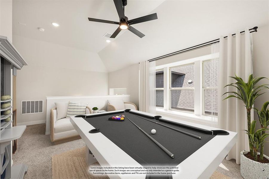 Furnished interior view inside a new home in Country Lakes Classic 50, Denton (Image 9).