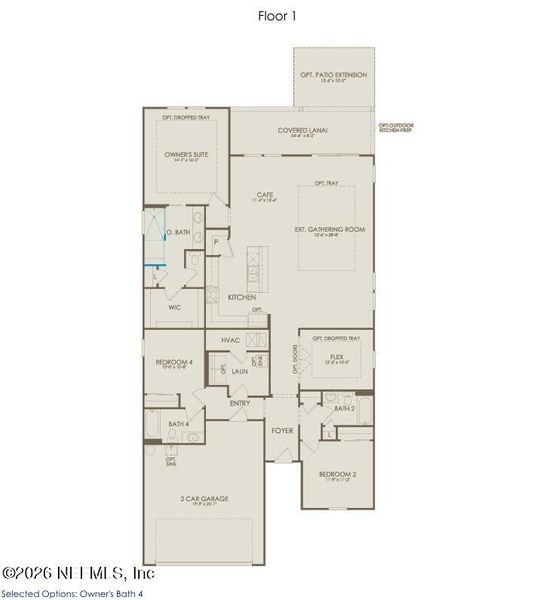 2D floor plan layout of this home in Double Branch, Middleburg, FL (Image 3). 2D floor plan layout of this home in Double Branch, Middleburg, FL (Image 3).