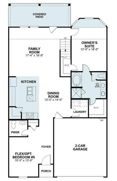 2D floor plan layout of this home in Magnolia Ridge, Magnolia, TX (Image 4).