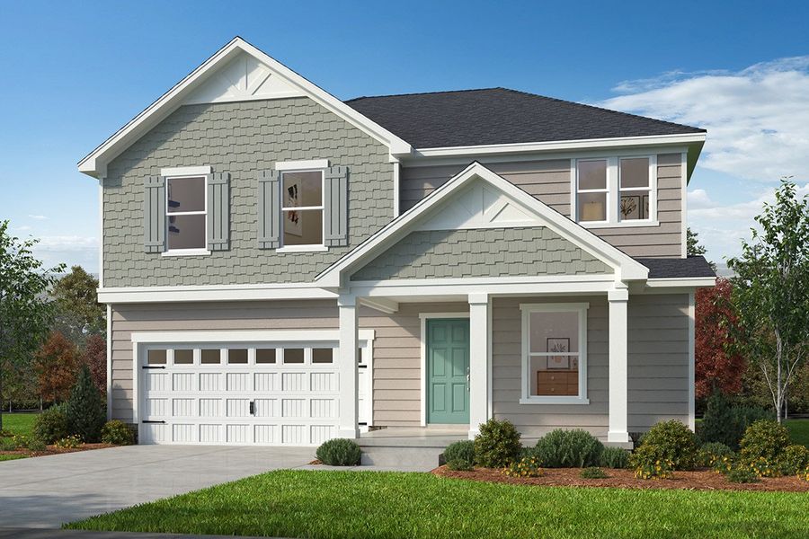 Representative exterior photo of a completed home built from the 2338 by KB Home in Gatsby Station, Raleigh, NC (Image 6).