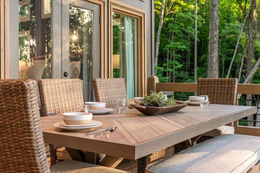 Exterior details and patio area of a home in , Blue Ridge (Image 29). Exterior details and patio area of a home in , Blue Ridge (Image 29).
