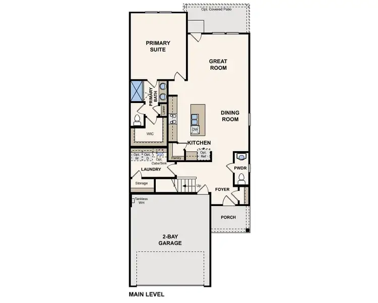 2D floor plan layout of this home in Barrett Crossing, Crosby, TX (Image 3).
