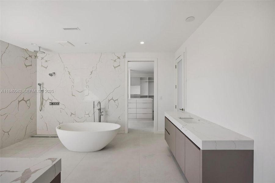 Furnished interior view inside a new home in , Miami (Image 15).