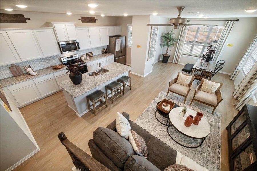 Furnished interior view inside a new home in Seven Oaks Townhomes, Tomball (Image 6).
