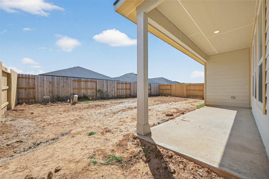 Exterior details and patio area of a home in Cypress Green, Hockley (Image 19).