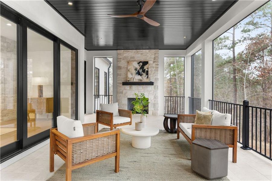 Exterior details and patio area of a home in , Greensboro (Image 3). Exterior details and patio area of a home in , Greensboro (Image 3).