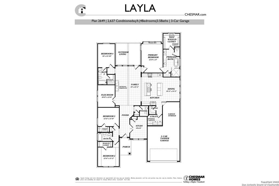 2D floor plan layout of this home in Potranco Oaks, Castroville, TX (Image 2). 2D floor plan layout of this home in Potranco Oaks, Castroville, TX (Image 2).